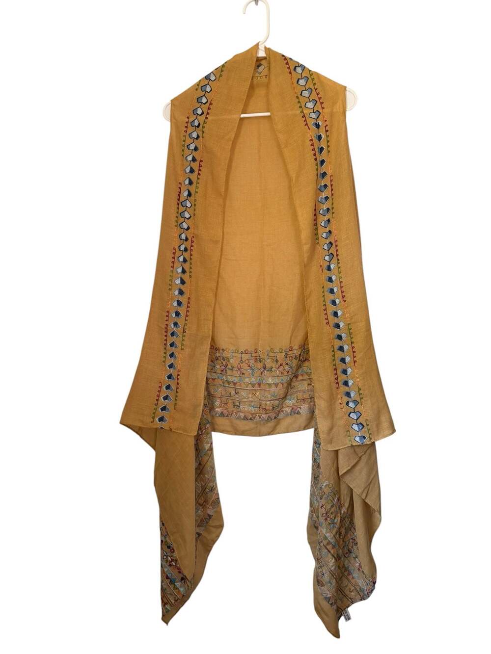 Sundance Yellow Embroidered Cotton Blend Kimono Wrap